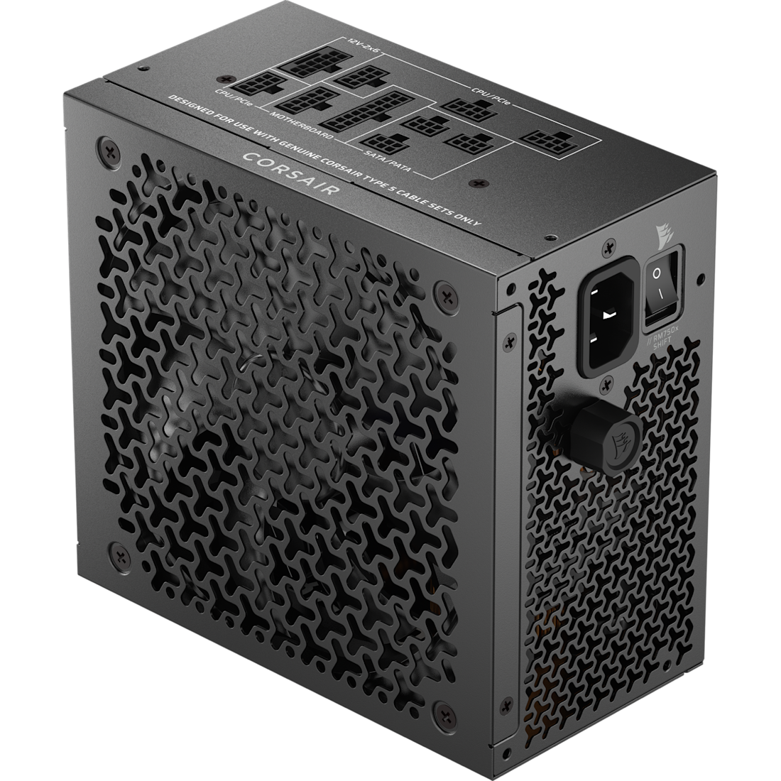 Corsair RM Series™ RM750x Shift — 750 Watt 80 PLUS Gold Fully Modular ATX PSU; ATX 3.1; PCI-E 5.1; 10yr Warranty