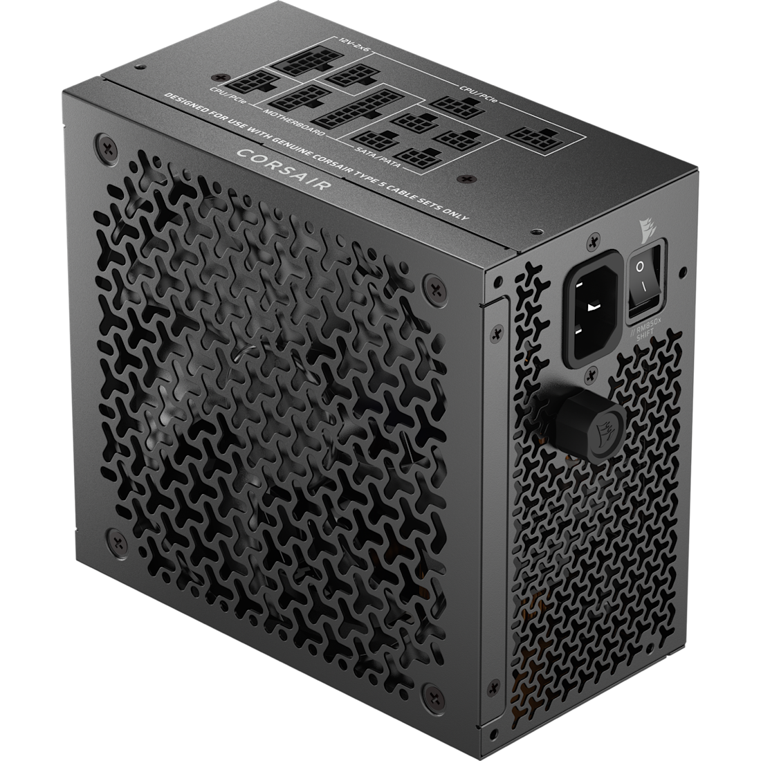 Corsair RM Series™ RM850x Shift — 850 Watt 80 PLUS Gold Fully Modular ATX PSU; ATX 3.1; PCI-E 5.1; 10yr Warranty