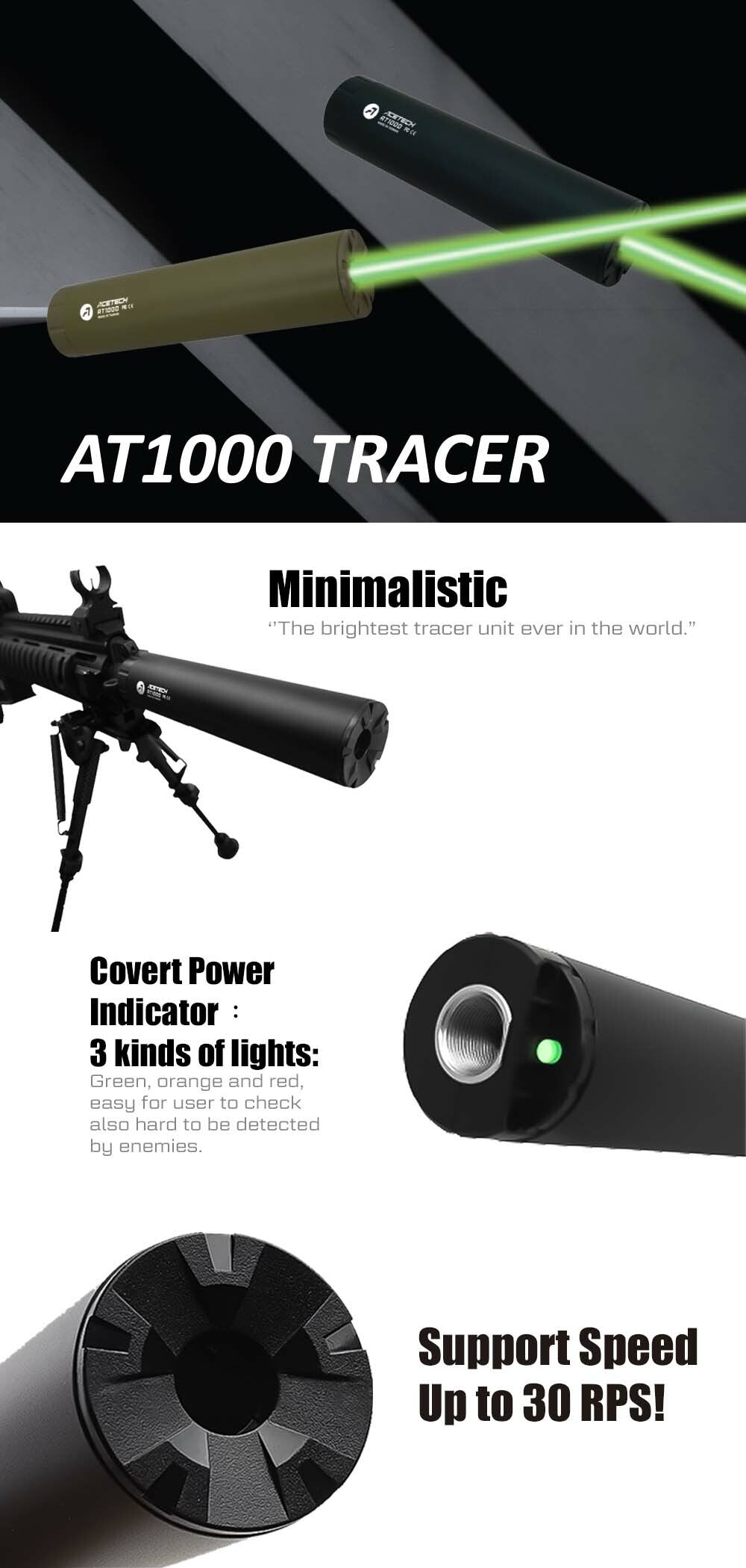 ACETE CHAT1000 TRACERS UNIT WITH SHEATH - Guards On Duty Shop