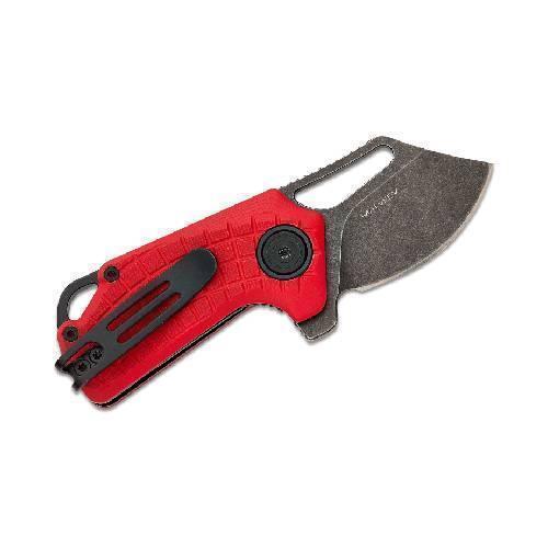 Black FOX Puck Folding Knife D2 Black PTFE Stone Washed Blade Guards On Duty Security