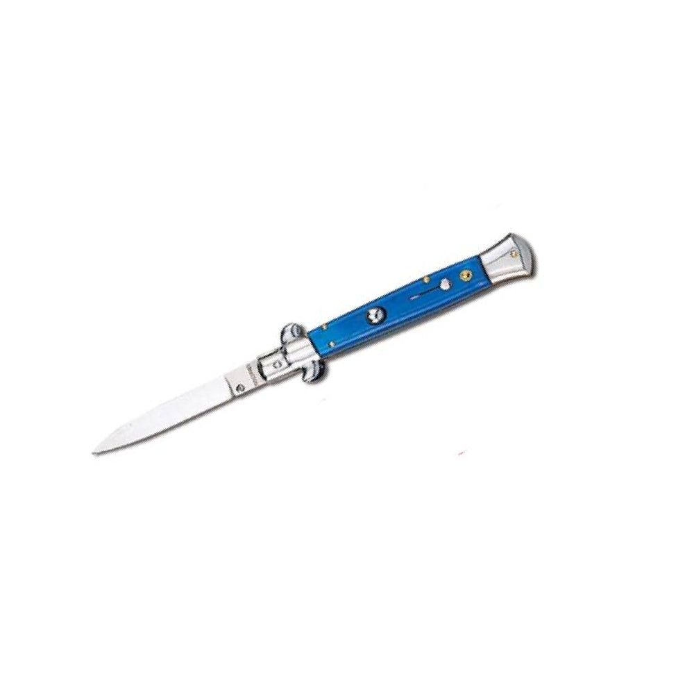 Side Open Spring Flick Knife Blue - Guards On Duty Shop