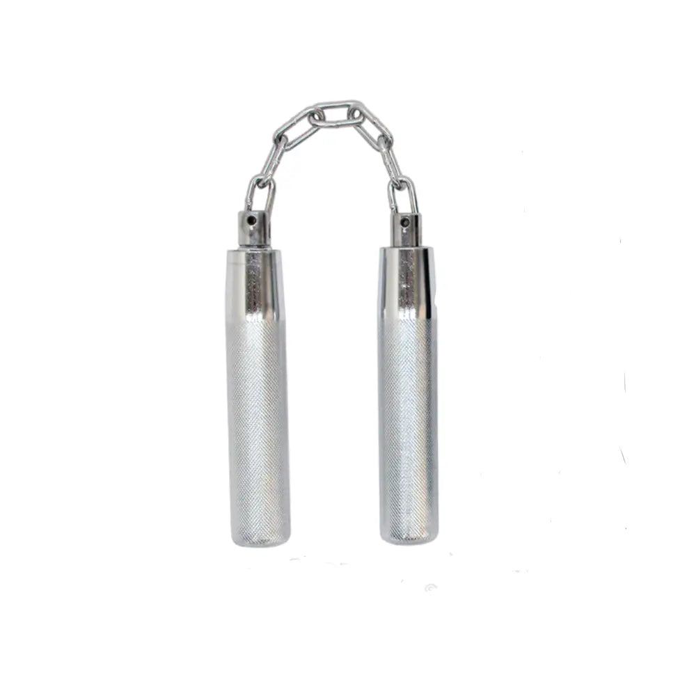 METAL NUNCHAKU CHROME, 11″ THREE SECTION – D318CS - Guards On Duty Shop