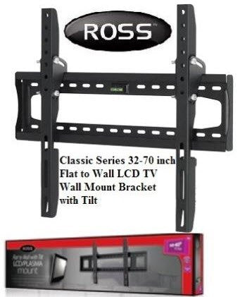 ROSS 32-70 Inch Flat-to-Wall Tilt TV Wall Mount