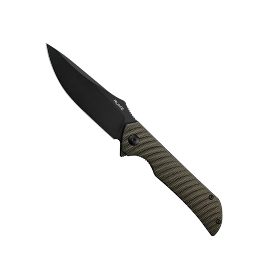 Ruike P123-MB Flipper Knife - Black Micarta (RNS45628)