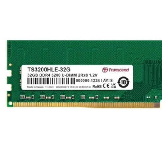 TRANSCEND 32GB DDR4-3200 DESKTOP U-DIMM 2RX8 CL22