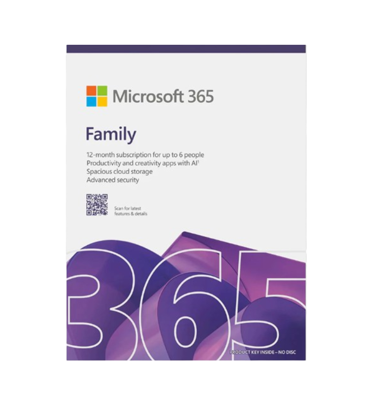 Microsoft 365 Family- Download. 1 Yr Subscription Africa Only. Min OS Windows 10 - EP2-32291.