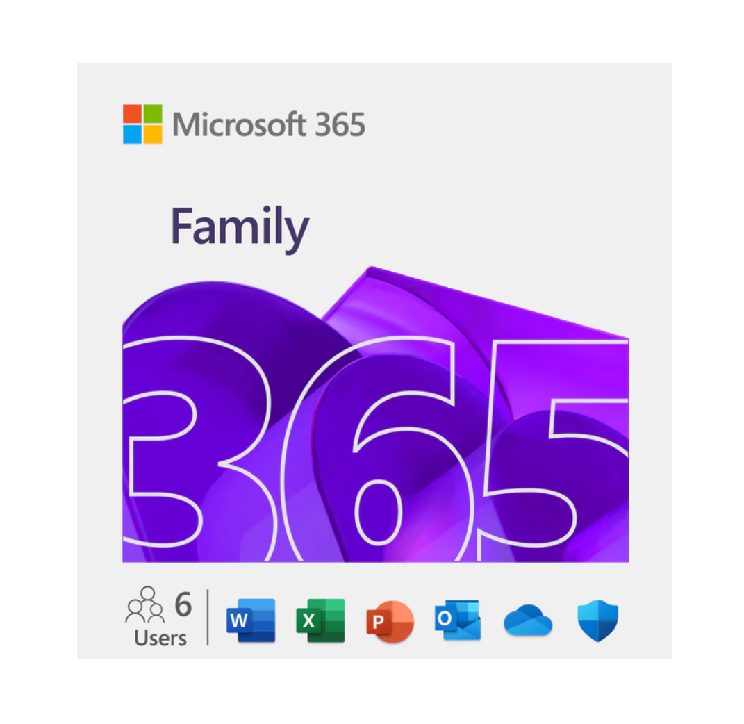 Microsoft 365 Family- Download. 1 Yr Subscription Africa Only. Min OS Windows 10 - EP2-32291.