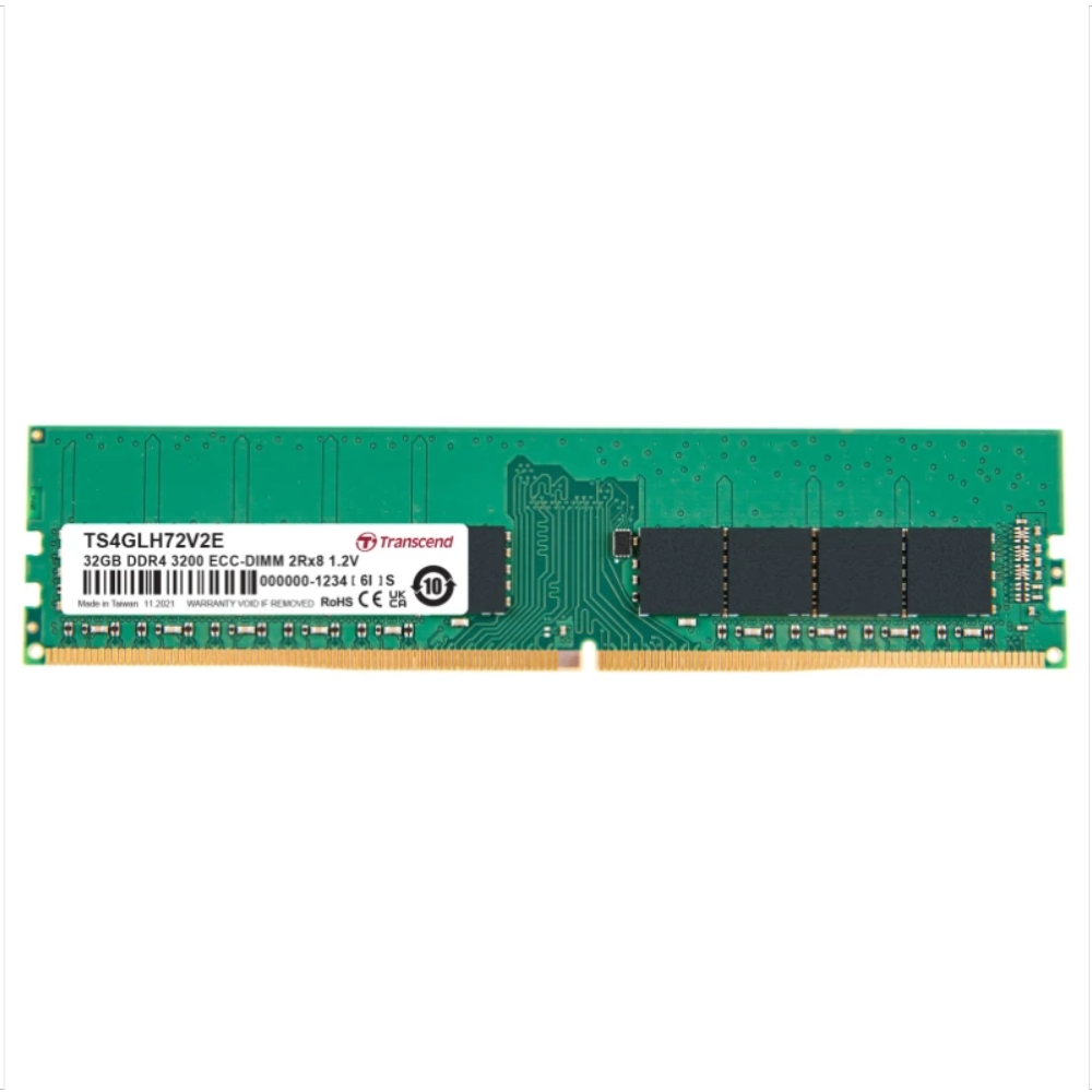 TRANSCEND 32GB DDR4-3200 ECC DIMM 2Rx8 2Gx8 CL22 1.2V