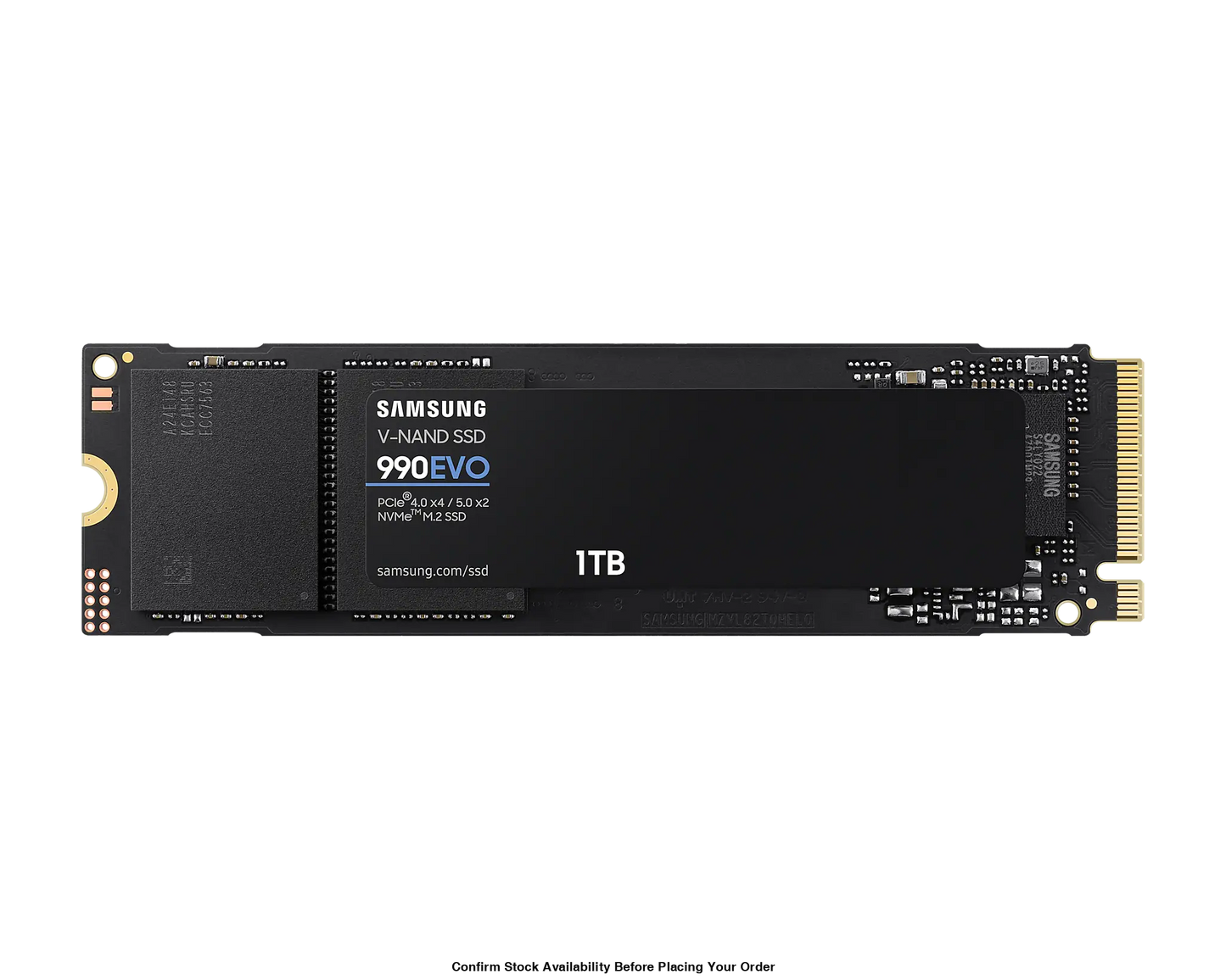 SAMSUNG 990 EVO PLUS 1TB NVME SSD - READ SPEED UP TO 5000 MB/S, WRITE SPEED TO UP 4200 MB/S, RANDOM READ UP TO 700,000 IOPS, RANDOM WRITE UP TO 800,000 IOPS; PCIE 4.0 X4/5.0 X2 NVME 2.0; V-NAND TLC; IN-HOUSE CONTROLLER; HMB(HOST MEMORY BUFFER), 600 TBW, 1 - Guards On Duty Shop