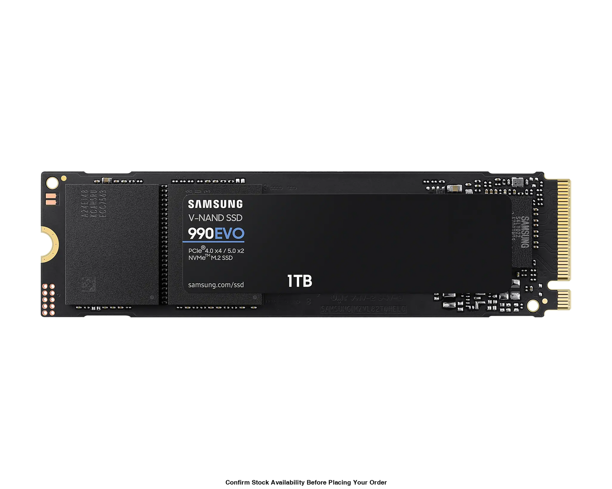 SAMSUNG 990 EVO PLUS 1TB NVME SSD - READ SPEED UP TO 5000 MB/S, WRITE SPEED TO UP 4200 MB/S, RANDOM READ UP TO 700,000 IOPS, RANDOM WRITE UP TO 800,000 IOPS; PCIE 4.0 X4/5.0 X2 NVME 2.0; V-NAND TLC; IN-HOUSE CONTROLLER; HMB(HOST MEMORY BUFFER), 600 TBW, 1 - Guards On Duty Shop