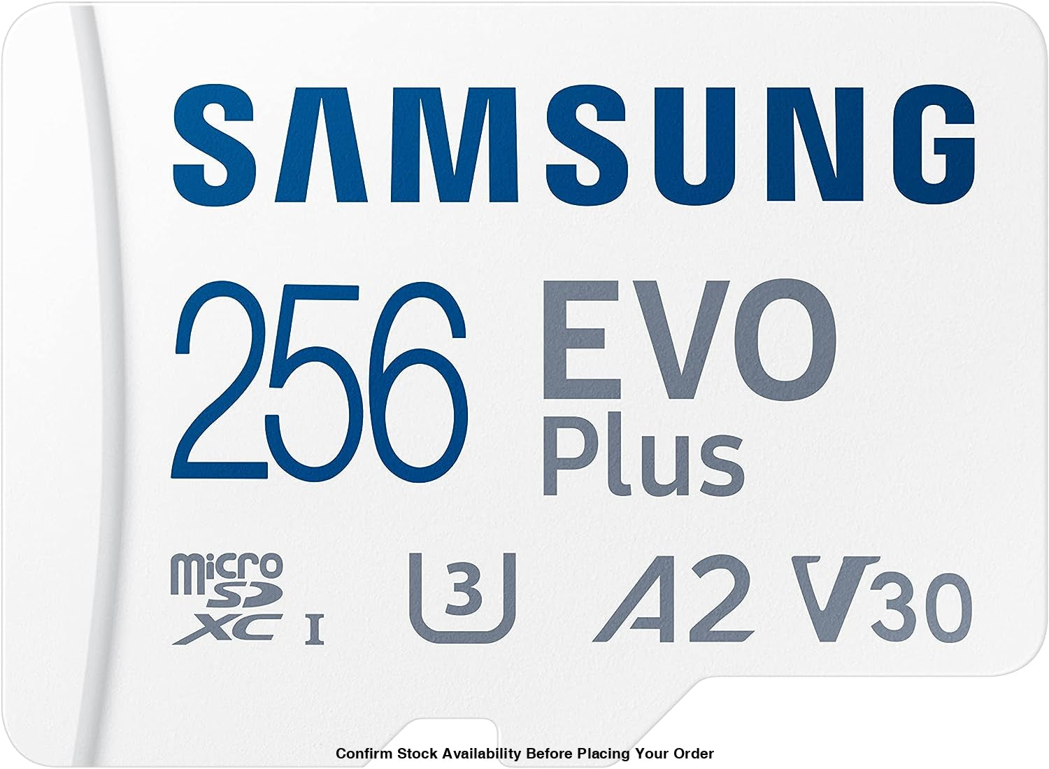 SAMSUNG EVO PLUS MICROSDXC MEMORY CARD, READ : UP TO 160MB/S WRITE : LOWER THAN READ SPEED* READ/WRITE SPEED WITH UHS-1 INTERFACE, SPEED CLASS (U3, V30, A2), 256GB 10 YEARS WARRANTY - Guards On Duty Shop