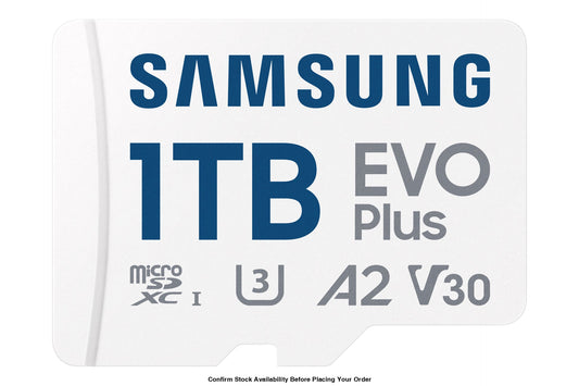 SAMSUNG EVO PLUS MICROSDXC MEMORY CARD, READ : UP TO 160MB/S WRITE : LOWER THAN READ SPEED* READ/WRITE SPEED WITH UHS-1 INTERFACE, SPEED CLASS (U3, V30, A2), 1TB 10 YEARS WARRANTY - Guards On Duty Shop