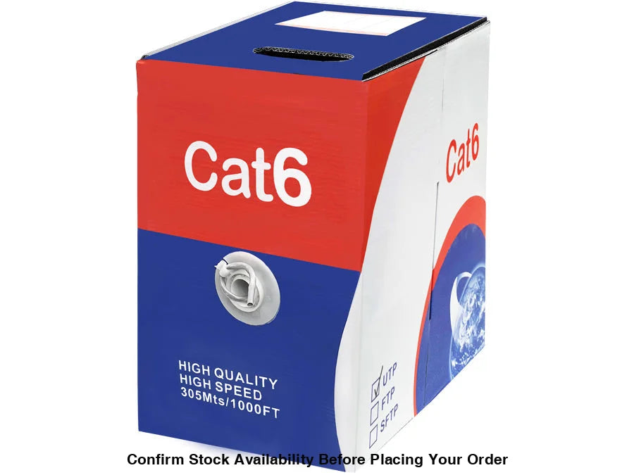 Scoop Unbranded 305m Box Cat6 CCA Grey UTP Cable