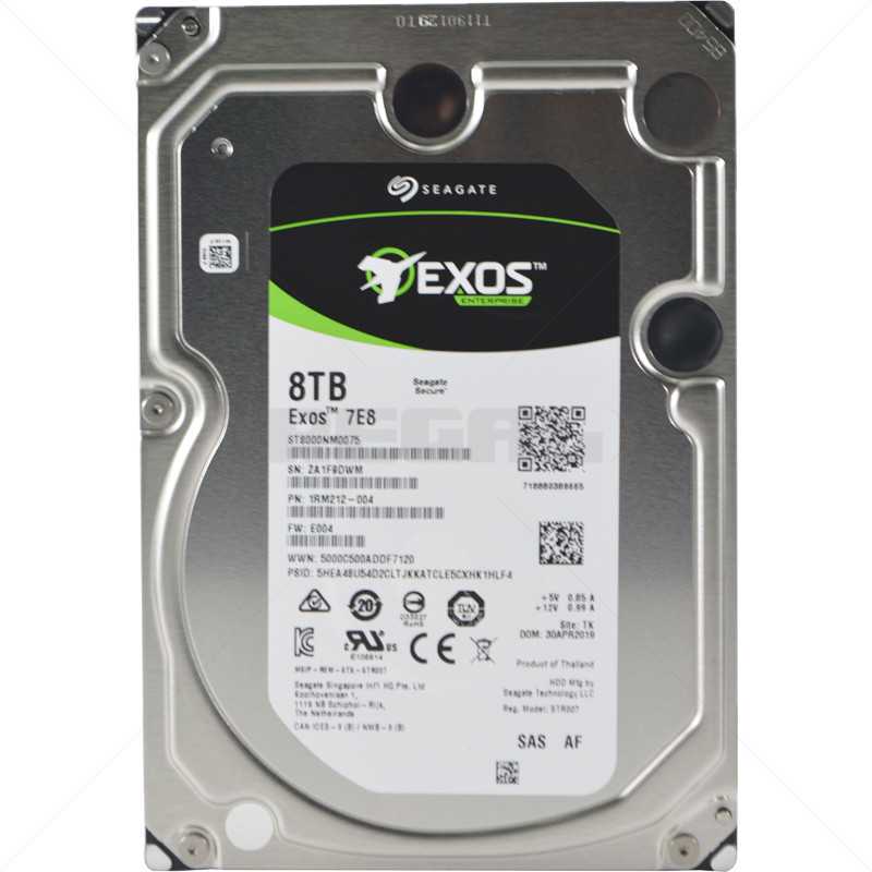 SEAGATE 8TB HDD EXOS Enterprise HDD Used with Hikvision CVR's 3.5" SAS