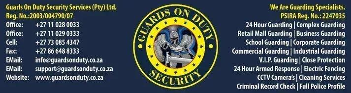 Amorosa Ext 14 Roodepoort Security Guard (Free Quotation) Guards On Duty Security