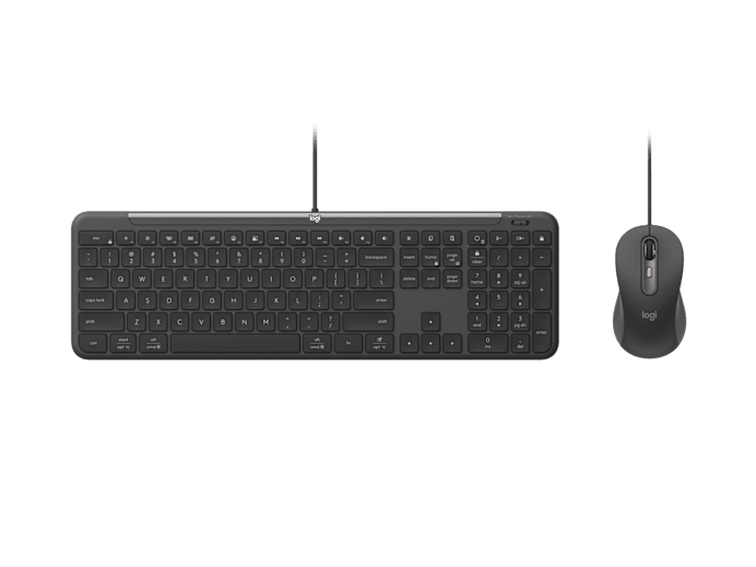 Logitech WIRED COMBO MK620 FOR BUSINESS - GRAPHITE - US INT'L - USB - - USB-C