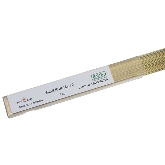 Pinnacle SILVERBRAZE Bare Silver Solder 1.5x500mm 1kg