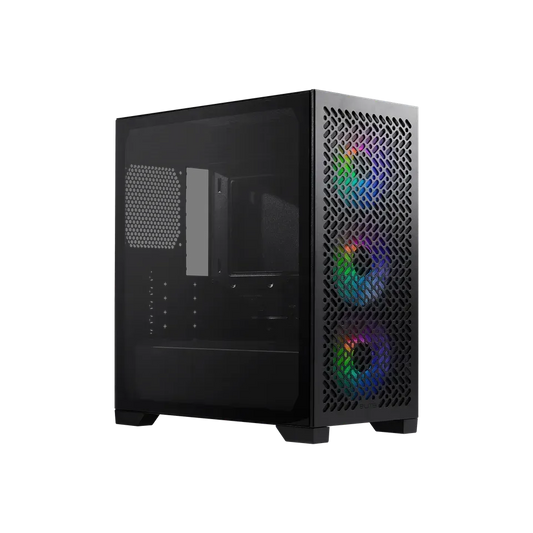 Cooler Master Case Masterbox 302 + PSU MPW-6001-ACBW-BE1; Tempered Glass Side Panel; preinstalled 3 x 120mm fans; Black