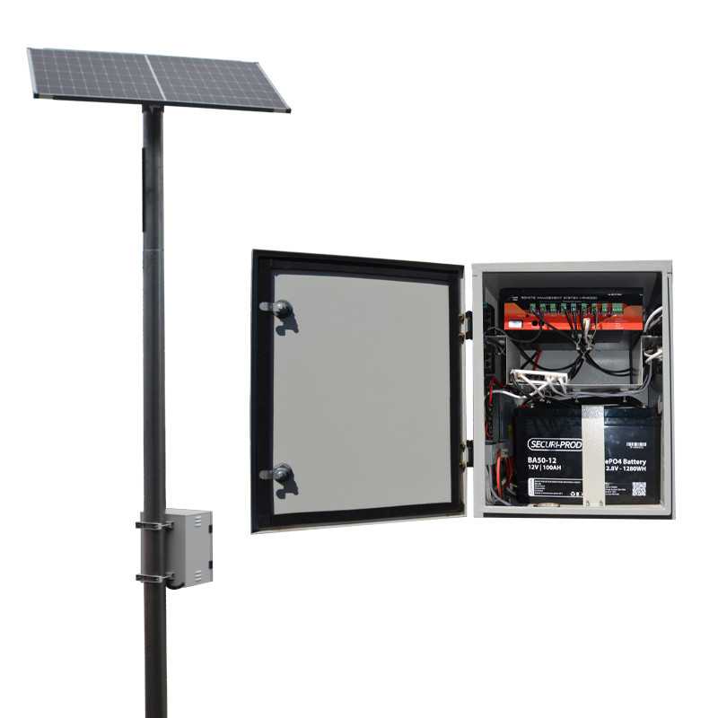 Solar kit RMS, Switch, Encl, Solar Panel, Batt -  Max 50W Excl Pole