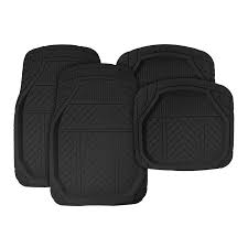 Stingray 4-Piece Deep Trough Car Mat Set Black