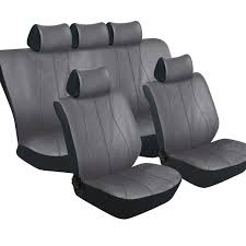 Stingray Galaxy 11-Piece Car Seat Cover Set Black Silver