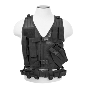 Tactical Over Jacket with Pouches & Tactical Belt Included Size S-2XL Black