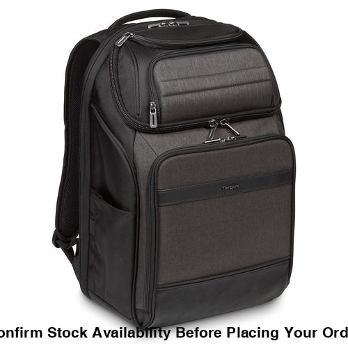 TARGUS - CITYSMART PROF 15.6" BACKPACK BLACK/GREY DEDICATED LAPTOP & TABLET COMPARTMENTS, TROLLEY STRAP EASILY ATTACHES TO YOUR ROLLING LUGGAGE - Guards On Duty Shop