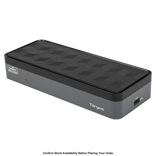 TARGUS - USB-C UNIVERSAL QUAD 4K DOCKING STATION WITH 100W POWER DELIVERY SUPPORTS FOUR 4K DISPLAYS VIA FOUR DISPLAYPORT (3840 X 2160 P60) OR FOUR HDMI (3840 X 2160 P50) PORTS, THUNDERBOLT 3 COMPATIBLE - Guards On Duty Shop