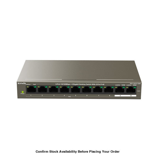 TENDA DESKTOP SWITCH 10/100 8-PORT POE - Guards On Duty Shop