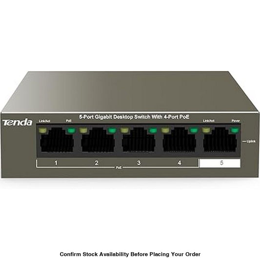 TENDA DESKTOP SWITCH GIGABIT 4-PORT POE - Guards On Duty Shop