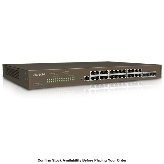 TENDA LAYER 3 RACKMOUNT/DESKTOP SWITCH 24 PORT - Guards On Duty Shop