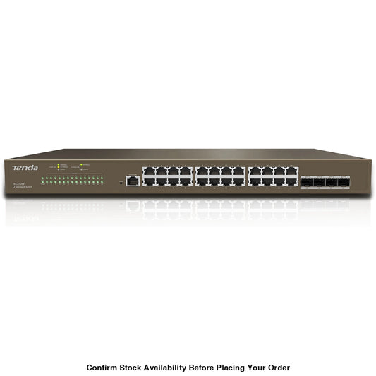 TENDA RACKMOUNT/DESKTOP L2 SWITCH 24 PORT - Guards On Duty Shop