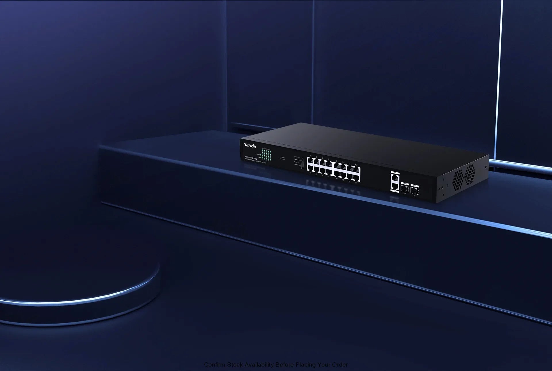 TENDA SWITCH ETHERNET 16-PORT POE 150W