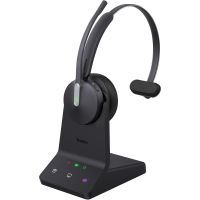 Yealink WH64 Hybrid Mono DECT And Bluetooth Wireless Headset, Teams Certified, Includes Stand