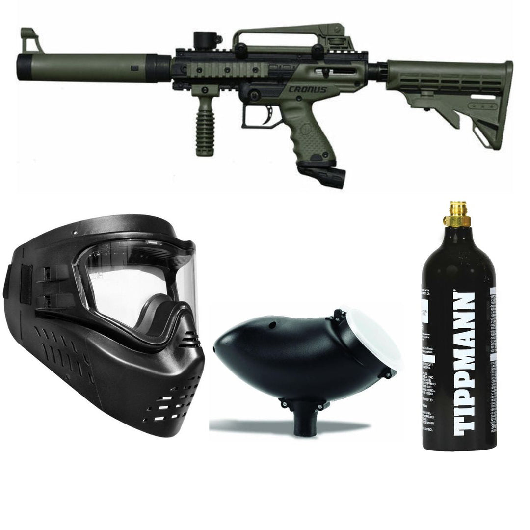 Tippmann Cronus Tactical Paintball Marker Package with CO2 Bottle - Olive (23-355)