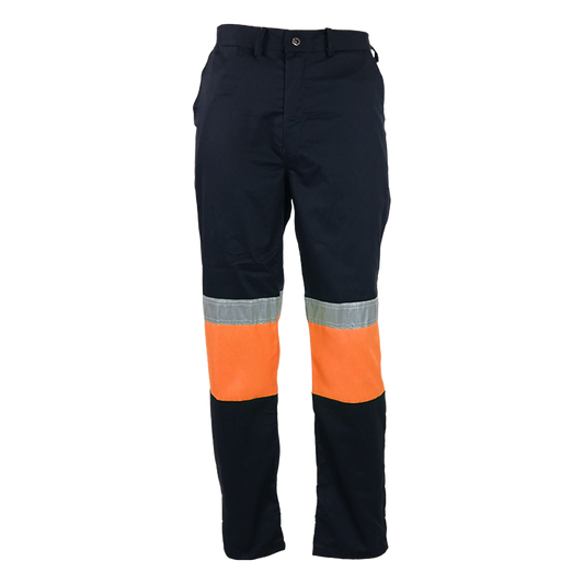 Pinnacle Navy/Orange Reflective Working Trouser (Waist 30 – 50)