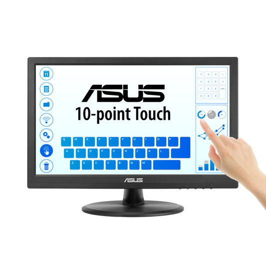 ASUS VT169HE|Touch|15.6 FHD|PSS|60Hz|AR16:9|5ms - GTG|220 NITS|1000:1|VA (H170/V170)-|1XVGA|1xHDMI|Vesa WM|