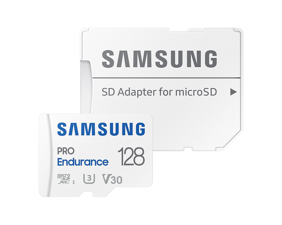 Samsung MB-MJ128KA PRO Endurance microSDXC 128GB Memory Card; Read : up to 100MB/s Write : 40MB/s* Read/Write speed with UHS-I (