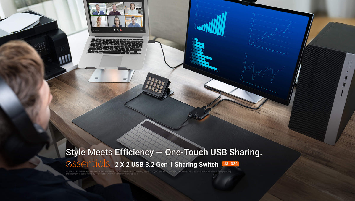 2 x 2 USB 3.2 Gen 1 Sharing Switch