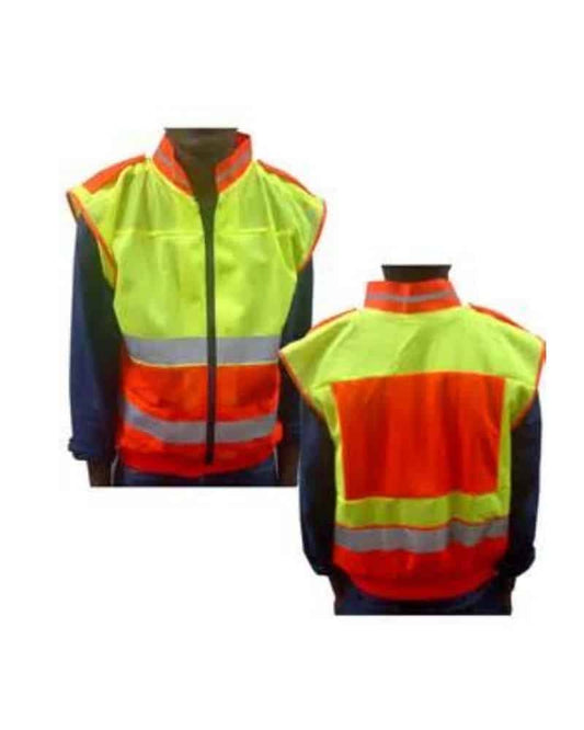 Metro Jacket Sleeveless Orange/Lime Two Tone Size S-5XL
