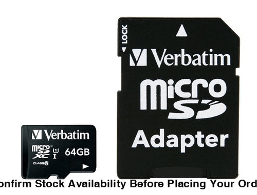 VERBATIM 64GB SDXC PLUS ADAP CLASS 10 - Guards On Duty Shop