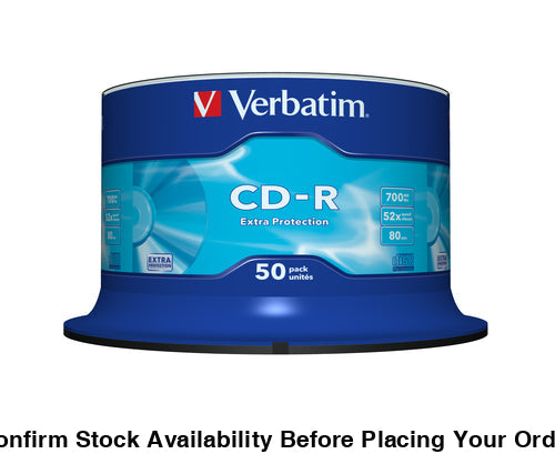 VERBATIM CD-R EXTRA PROTECT SC 50PK - Guards On Duty Shop