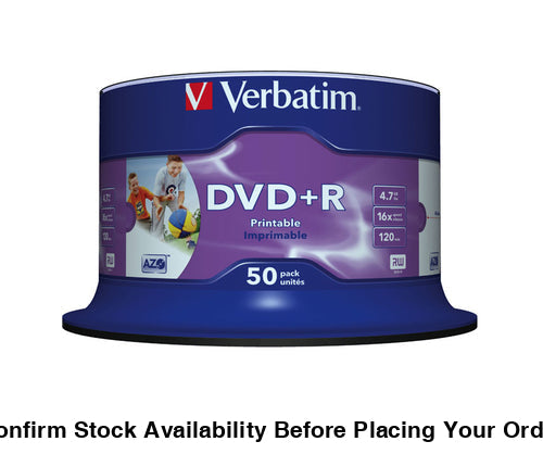 VERBATIM DVD+R SL PRINTABLE SPIN 50PK - Guards On Duty Shop