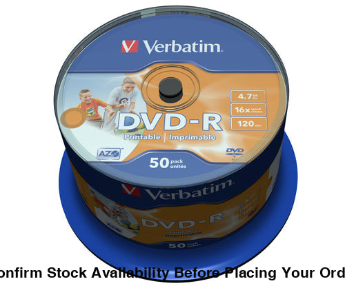 VERBATIM DVD-R SL PRINTABLE SPIN 50PK - Guards On Duty Shop