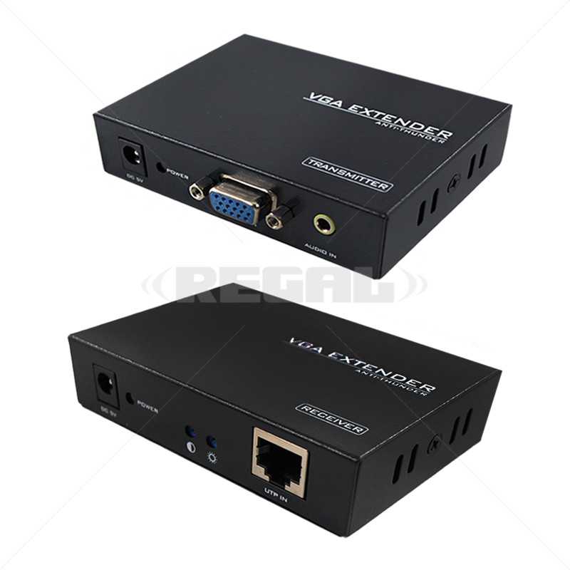 VGA Extender with Audio via CAT5e/6 Cable up to 100m
