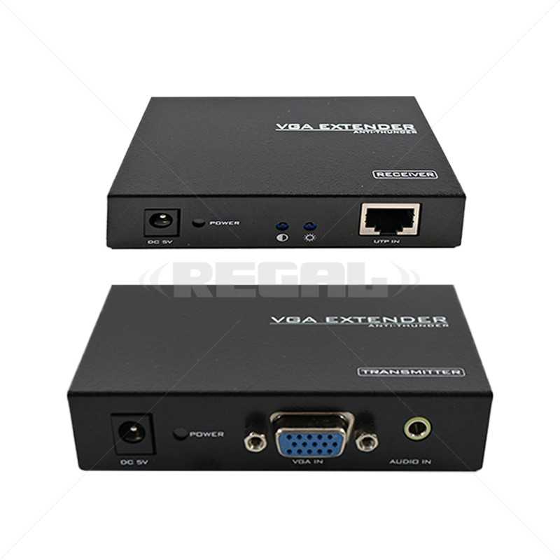 VGA Extender with Audio via CAT5e/6 Cable up to 100m