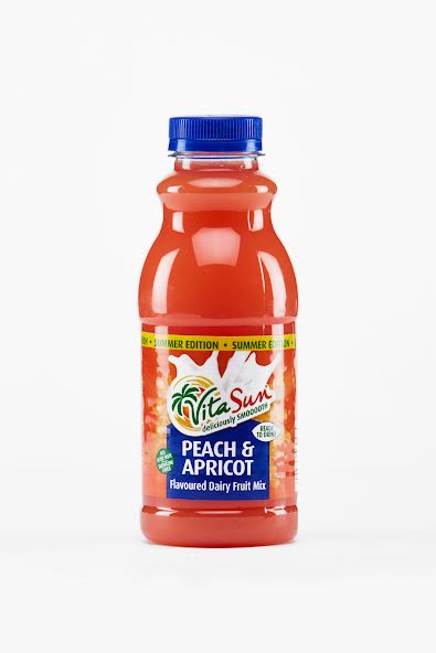Vita Sun 10 X 500ml Dairy Blend Peach Apricot Fruit Drink (Sold 10 X 500ML Per Case) Vita Sun DB Peach Apricot Blended