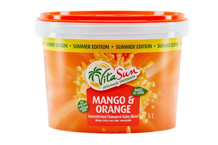 Vita Sun 2 X 5L 10Lt Mango Orange 8% Blended Fruit Drink Concentrate 5 Liter (Sold 2 X 5L Per Case) Vita Sun Mango