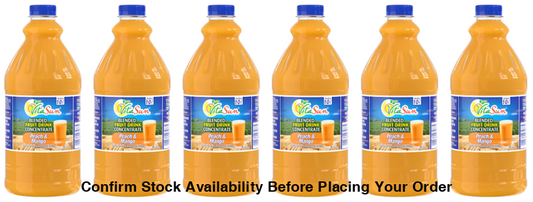 Vita Sun 6 X 2L Peach Mango 8% Blended Fruit Drink Concentrate 2 Liter (Sold 6 x 2L Per Case) Vita Sun Peach Mango