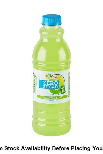 Vita Sun 9 X 1L Lemon and Lime Zero Sugar (Sold 9 X 1 L Per Case) Vita Sun Lemon and Lime Zero 1L